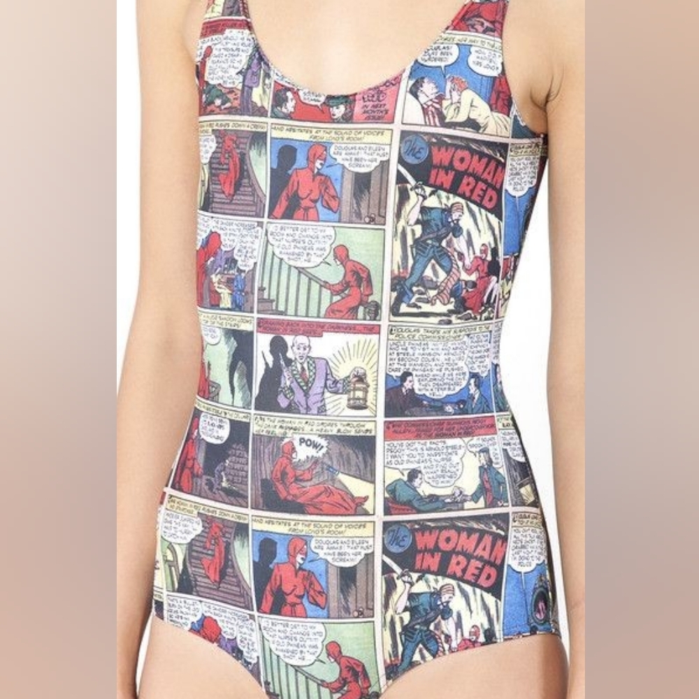 Large BlackMilk Clothing Comic Swimsuit One Piece